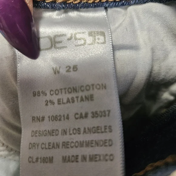 Joe's Jeans Dark Blue Rolled Hem Shorts - Picture 9 of 9